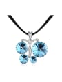 thumb Personalized Cubic austrian Crystals Butterfly Pendant Alloy Necklace 3
