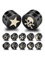 thumb Stainless Steel With Black Gun Plated Personality Geometric Stud Earrings 0