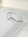 thumb Simple Wave Silver Opening Bangle 2