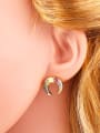 thumb Copper With  Cubic Zirconia Fashion Moon/clip Cluster Earrings 1