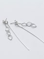 thumb Exquisite Diamond Shaped S925 Silver Drop Earrings 1