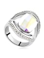 thumb Simple Cubic austrian Crystals Alloy Ring 1