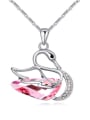 thumb Exquisite Shiny austrian Crystal Swan Alloy Necklace 4
