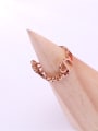 thumb Alphabet Pattern Rose Gold Plated Ring 1