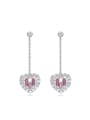 thumb Fashion Heart austrian Crystals-covered 925 Silver Stud Earrings 0