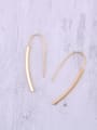 thumb Titanium With Gold Plated Simplistic Irregular Hook Earrings 1