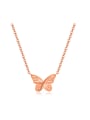 thumb Simple Butterfly Titanium Necklace 0