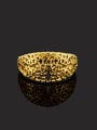 thumb Exquisite 24K Gold Plated Hollow Flower Shaped Copper Ring 1