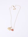 thumb Titanium With Gold Plated Personality Geometric Necklaces 1