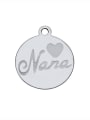 thumb Stainless Steel With Simplistic Round With nana words Charms 1