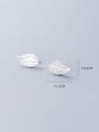 thumb 925 Sterling Silver WithCubic Zirconia Simplistic Hollow Leaf Stud Earrings 2