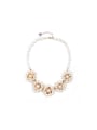 thumb Sweet Artificial Pearl Flower Alloy Necklace 0