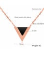 thumb Stainless Steel With Rose Gold Plated Simplistic Triangle Necklaces 2