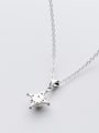 thumb Temperament Star Shaped Artificial Pearl S925 Silver Necklace 1