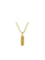 thumb Copper Alloy 24K Gold Plated Classical Character Necklace 0