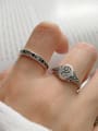 thumb Sterling silver retro fancy letter free size ring 1