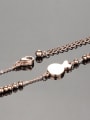 thumb Simple Rose Gold Plated Titanium Anklet 2