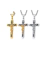 thumb Stainless Steel With Two-color plating Personality Cross Necklaces 0