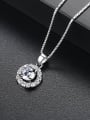thumb Copper With Platinum Plated Classic Round Cubic Zirconia Necklaces & Pendants 1