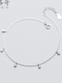 thumb S925 silver bracelet, female wind fashion personality, diamond round chain, temperament, tassel feet, female S2450 3