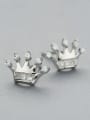 thumb 925 Silver Crown Shaped Zircon Earrings 2