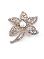 thumb 2018 Flower-shaped Crystals Pearl Brooch 0