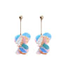 thumb Alloy With Rose Gold Plated Bohemia Round Drop Earrings 0