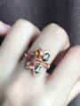 thumb Multi-color Gemstones Petals Statement Ring 0
