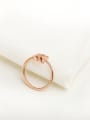 thumb Exquisite Rose Gold Plated Arrow Shaped Ring 2