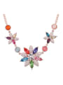 thumb Fashion Flowery Pendant austrian Crystals Alloy Necklace 0
