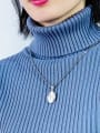 thumb Stainless Steel With Gold Plated Simplistic coin Round Necklaces 1
