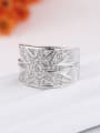 thumb Fashion Platinum Plated Cubic Zirconias Star Copper Ring 1