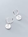 thumb 925 Sterling Silver With Platinum Plated Trendy Face Clip On Earrings 0