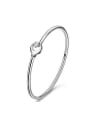 thumb Simple Little Moon Star 999 Silver Opening Bangle 0
