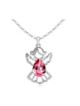 thumb Fashion Water Drop austrian Crystal Angel Pendant Alloy Necklace 0