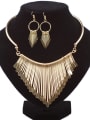 thumb Exaggerated Tassels Alloy Two Pieces Jewelry Set 1