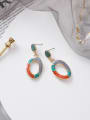 thumb Alloy With Imitation Gold Plated Simplistic Oval Drop Earrings 1
