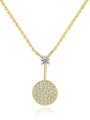 thumb Sterling Silver with AAA zircon plated 18K gold necklace 0