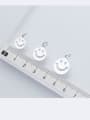 thumb 925 Sterling Silver With Silver Plated Cute Face smile Charms 2