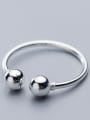 thumb 925 Sterling Silver With Silver Plated Simplistic Round Ball Bell Bracelets 2