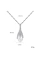 thumb Pure silver inlaid AAA zircon natural pearl necklace 3
