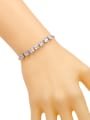 thumb Copper With  Cubic Zirconia  Personality Square adjustable Bracelets 1