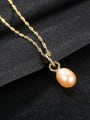 thumb Pure silver 18K-gold freshwater pearl necklace 3