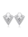 thumb Inverted Triangle Zircon Fashion Stud Earrings 0