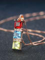 thumb Colorful Natural Stones S925 Silver Pendant 3