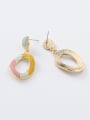 thumb Alloy With Imitation Gold Plated Simplistic Oval Drop Earrings 2