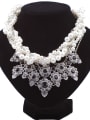 thumb Exaggerated Luxury Imitation Pearls Cubic Rhinestones Alloy Necklace 0