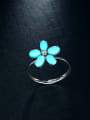 thumb Fashion Turquoise Flowery Ring 2