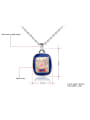 thumb Blue Square Shaped Polymer Clay Two Pieces Jewelry Set 2