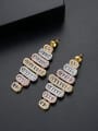 thumb Copper With AAA Cubic Zirconia Geometric Bling bling  Stud Earrings 1
